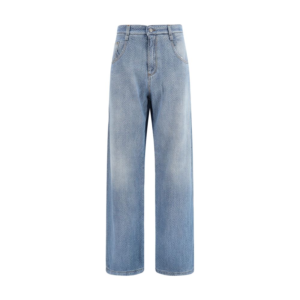 Ermanno Scervino Blue Cotton Relaxed Fit Jeans | Regal Royce