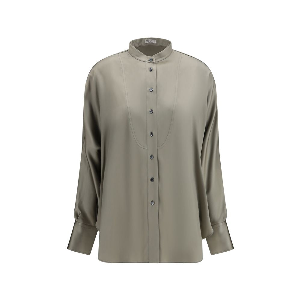 Brunello Cucinelli Bicolor Silk Shirt | Regal Royce