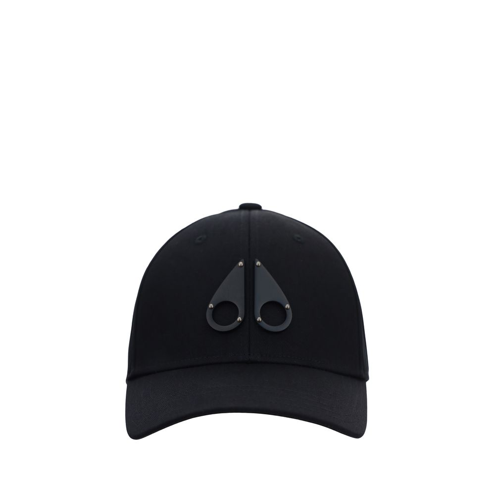 Moose Knuckles Black Cotton Cap (Baseball Hat) | Regal Royce