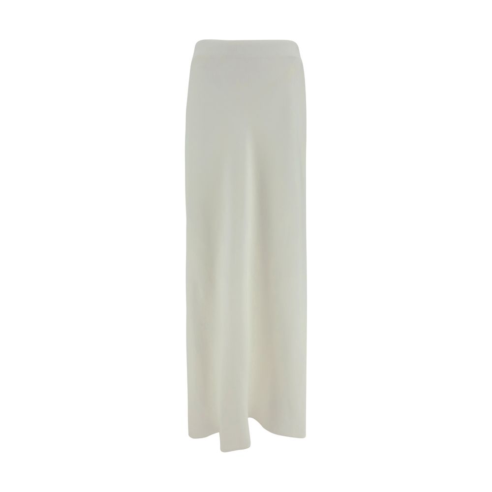 Brunello Cucinelli White Viscose Long Skirt | Regal Royce