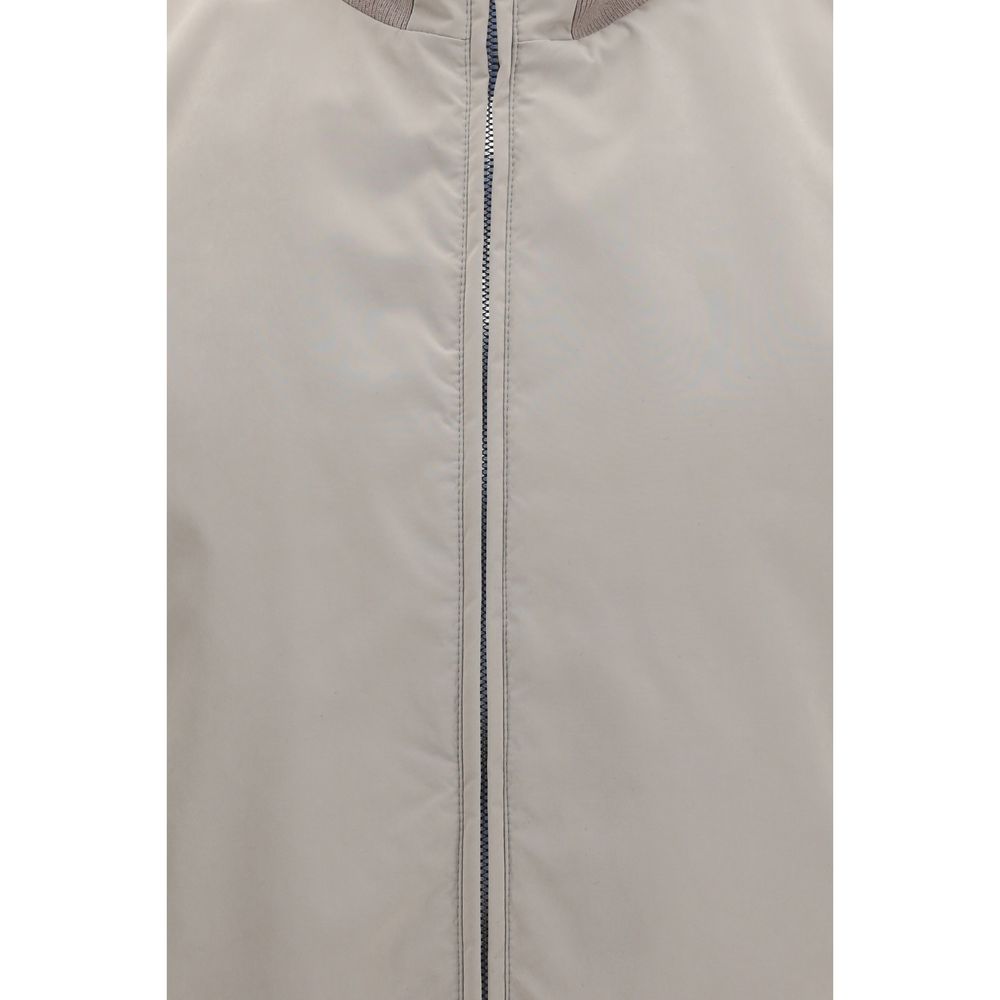 Brunello Cucinelli Gray Polyester Sleeveless Jacket | Regal Royce