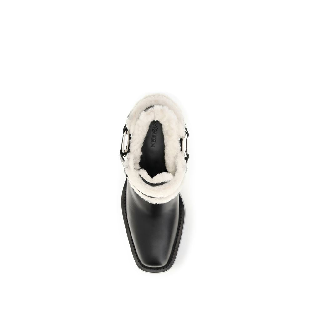Rabanne Black Calf Leather Bos Taurus Ankle Boots | Regal Royce