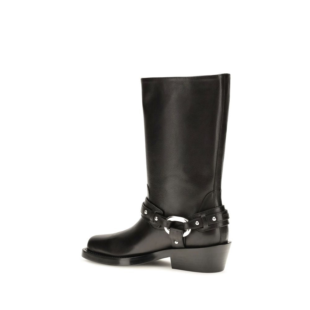 Rabanne Black Calf Leather Bos Taurus Boots | Regal Royce