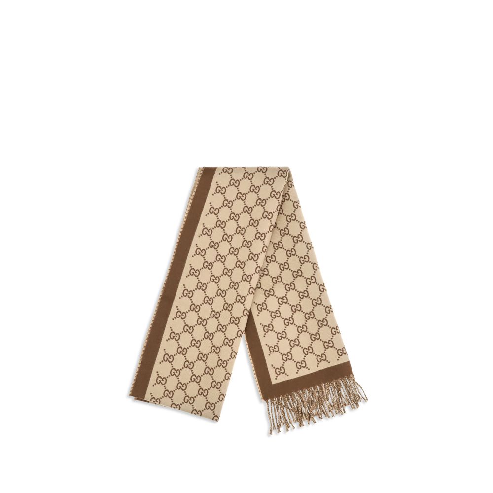 Gucci Beige Wool Oves Aries Scarf | Regal Royce