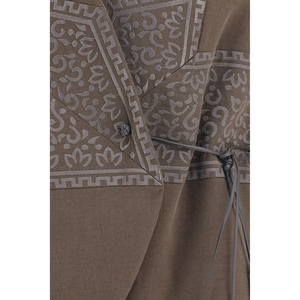 Giorgio Armani Brown Silk Sleeveless Jacket | Regal Royce