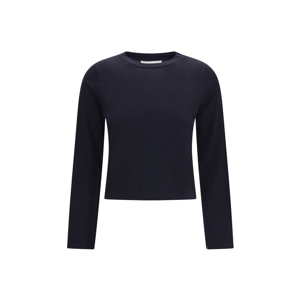 Extreme Cashmere Blue Cotton Long Sleeve T-Shirt | Regal Royce