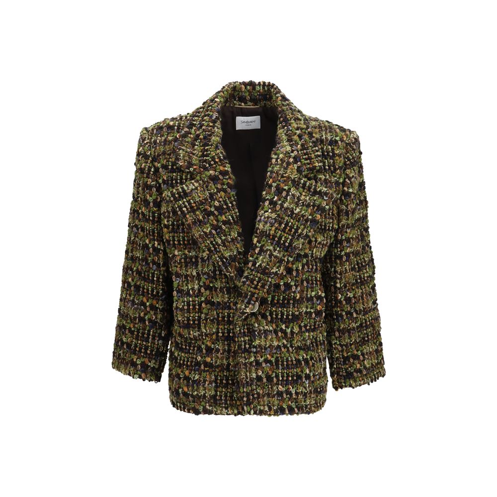 Saint Laurent Multicolor Wool Oves Aries Full-Length Jacket | Regal Royce