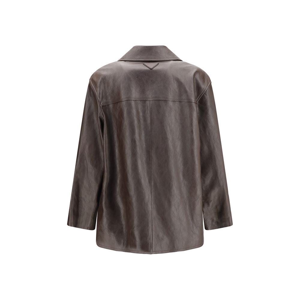 Saint Laurent Black Wool Oves Aries Leather Jacket | Regal Royce