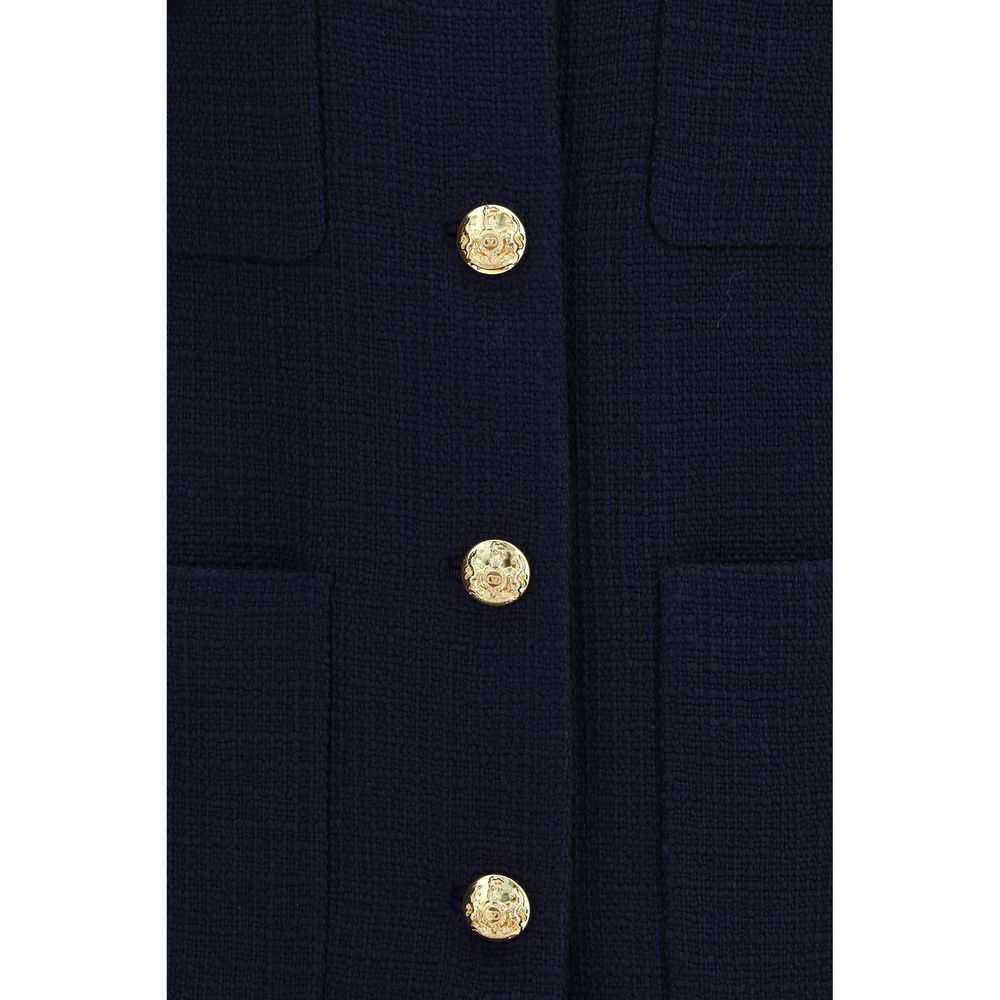 Valentino Garavani Blue Wool Oves Aries Coat | Regal Royce