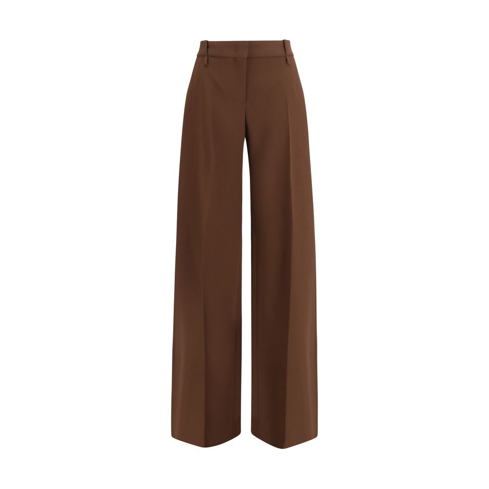 Ermanno Scervino Brown Viscose Flared Pants | Regal Royce