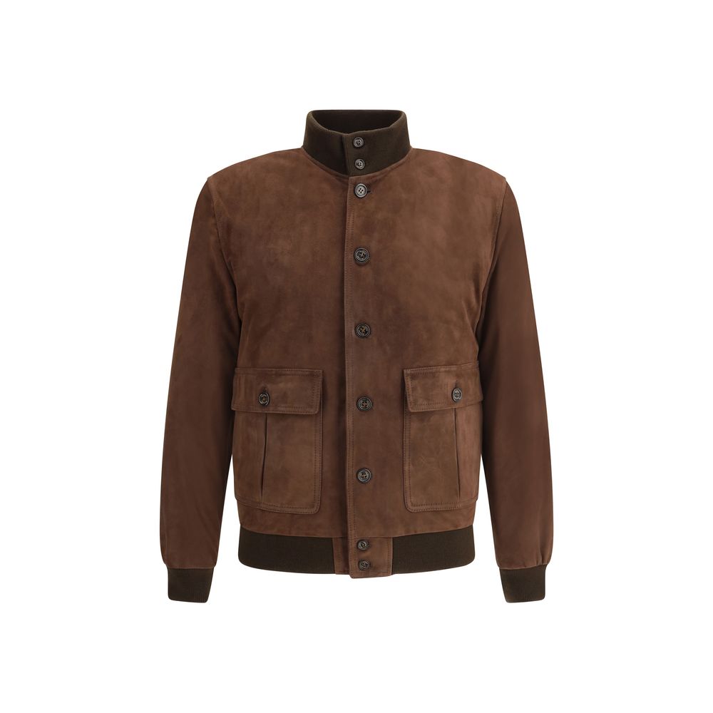 Valstar Brown Calf Leather Bos Taurus Bomber | Regal Royce