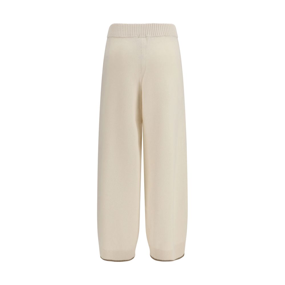 Brunello Cucinelli White Cashmere Casual Pants | Regal Royce