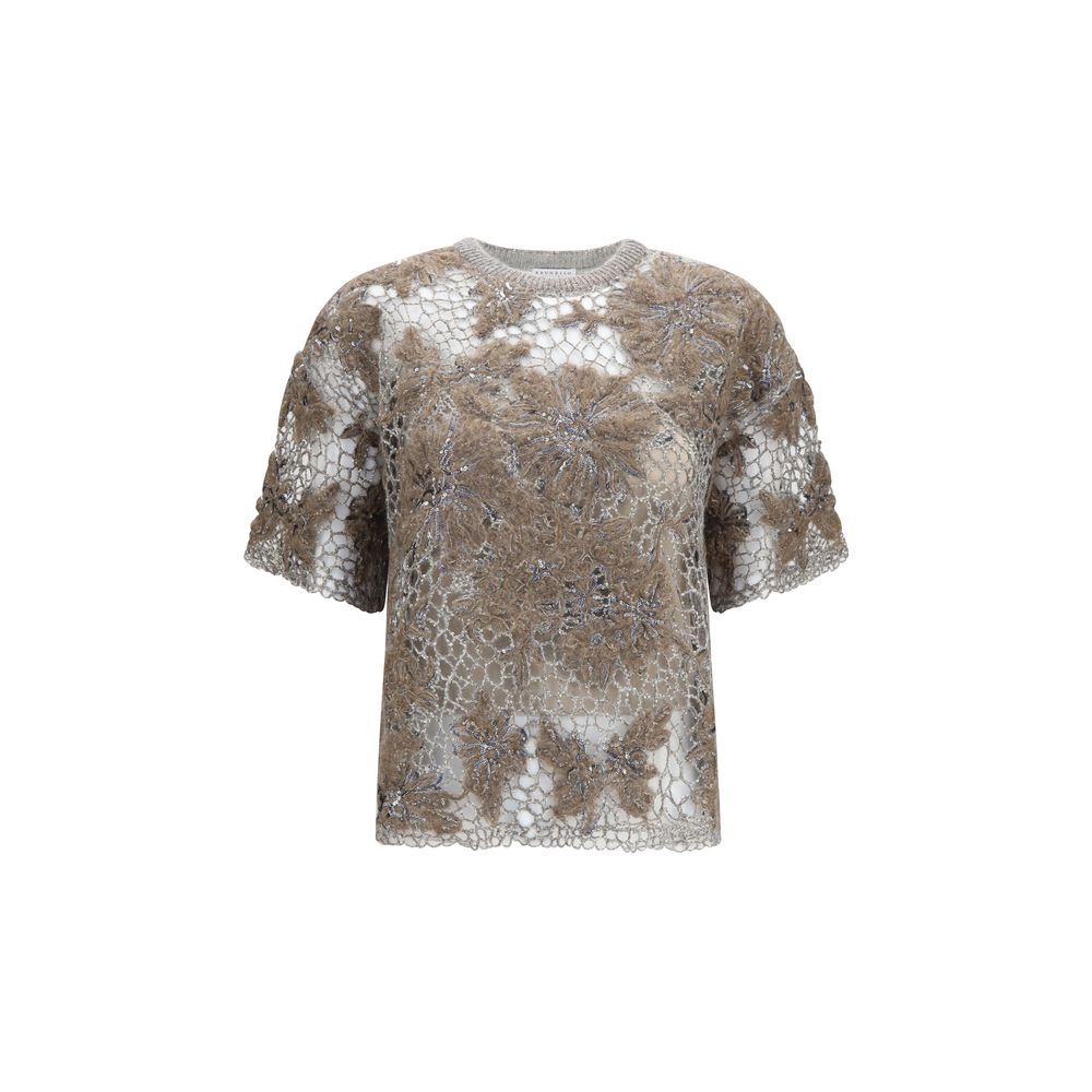 Brunello Cucinelli Beige Mohair Blouse | Regal Royce