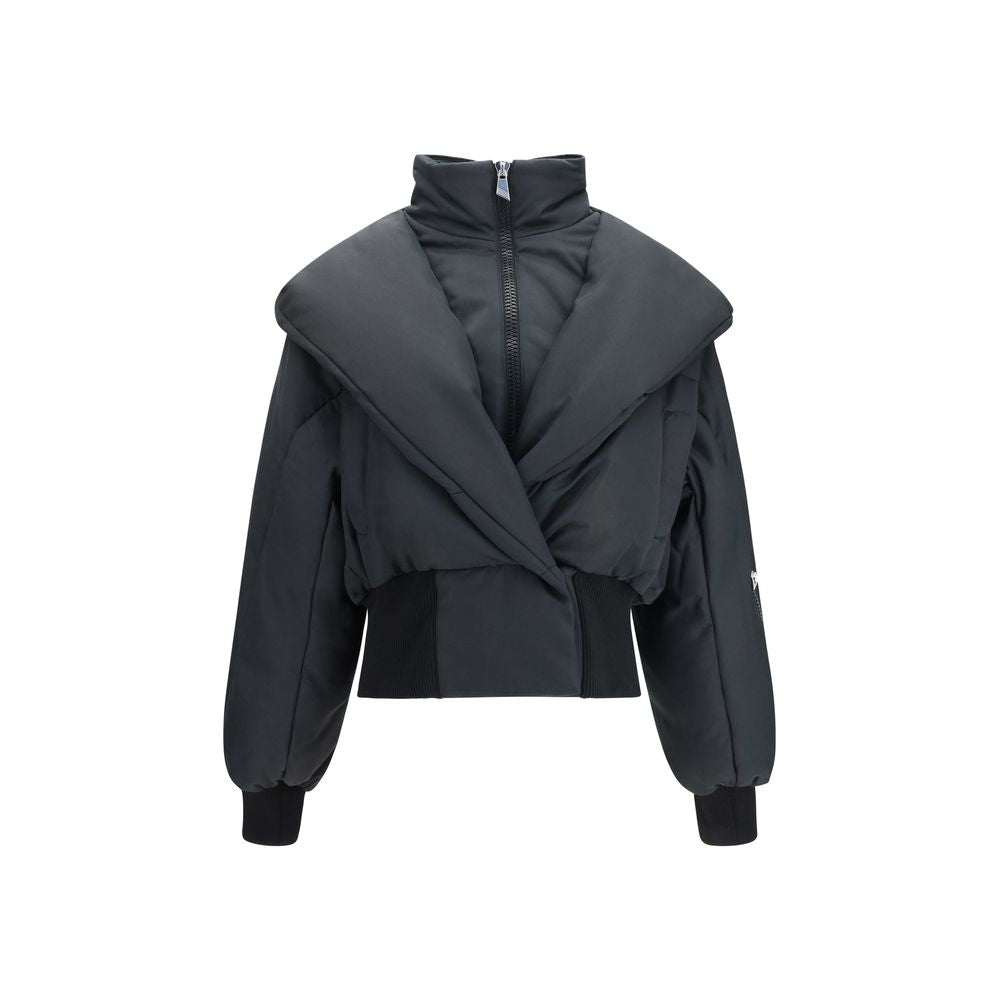 The Attico Black Cotton Full-Length Jacket | Regal Royce