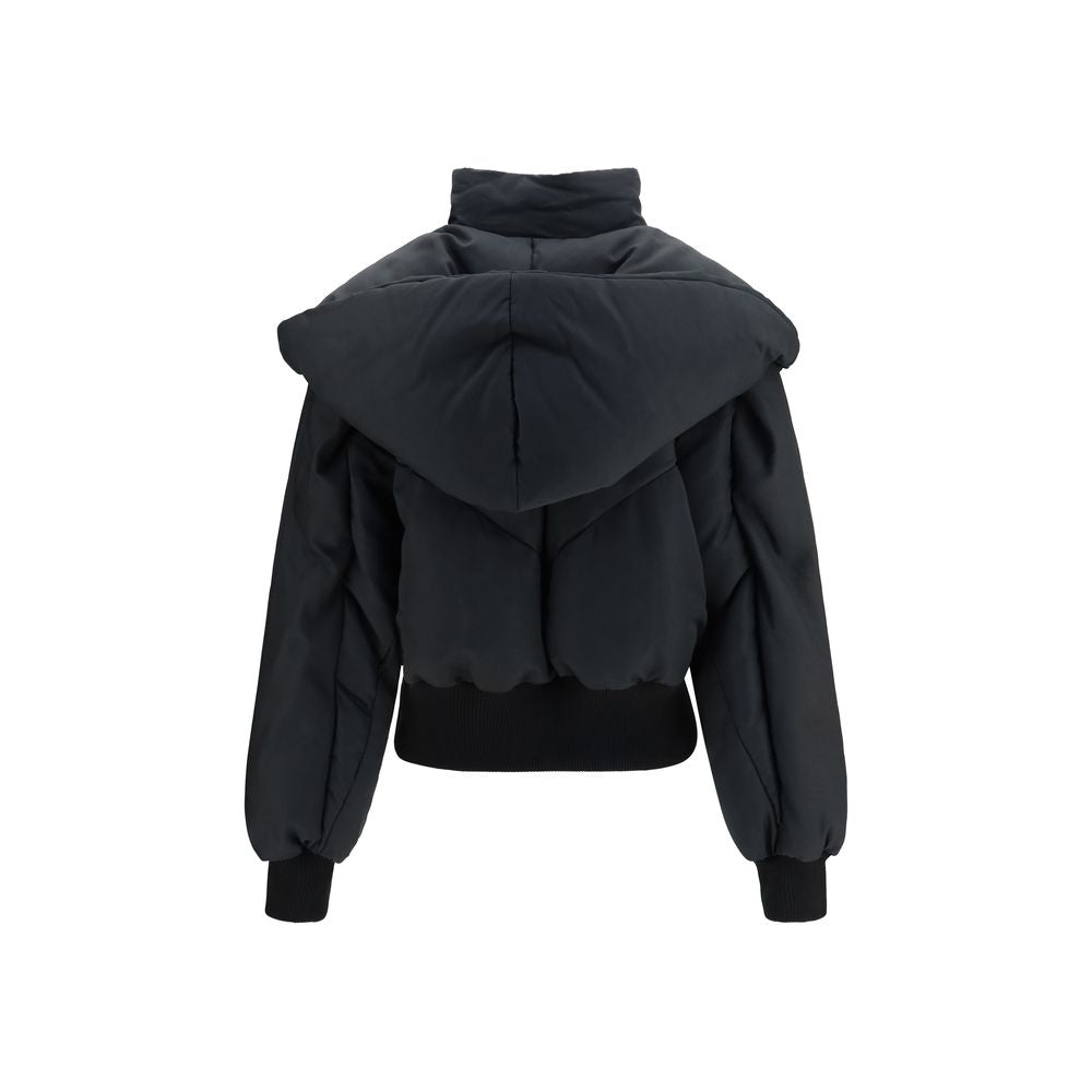 The Attico Black Cotton Full-Length Jacket | Regal Royce