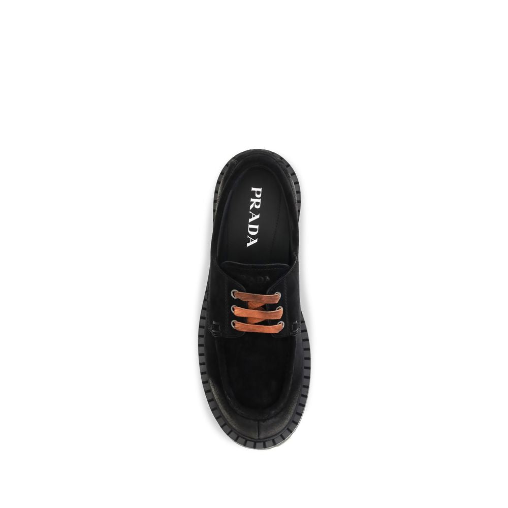 Prada Black Suede Leather Slip-On Loafers | Regal Royce