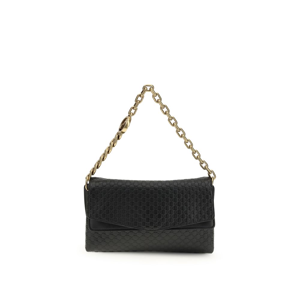Gucci Black Calf Leather Bos Taurus Shoulder Bag | Regal Royce