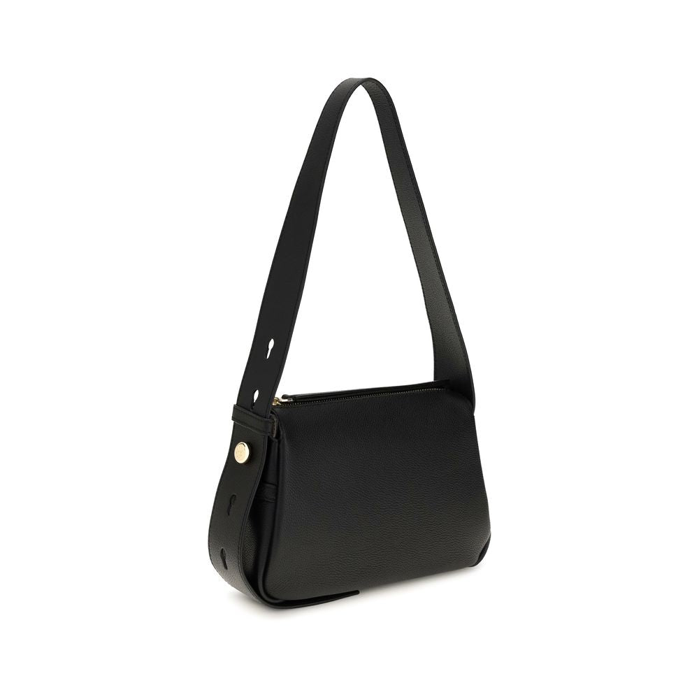 Tory Burch Black Calf Leather Bos Taurus Shoulder Bag | Regal Royce