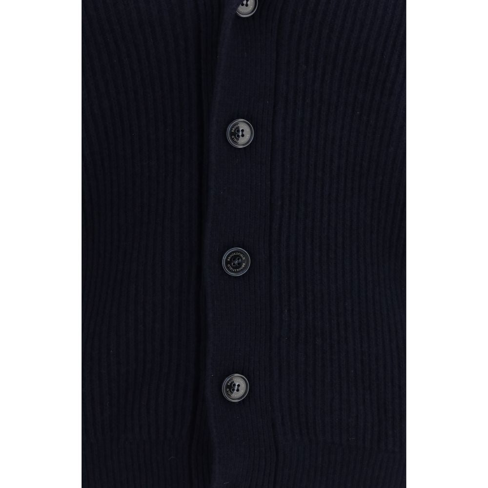 Brooksfield Blue Wool Oves Aries Cardigan | Regal Royce