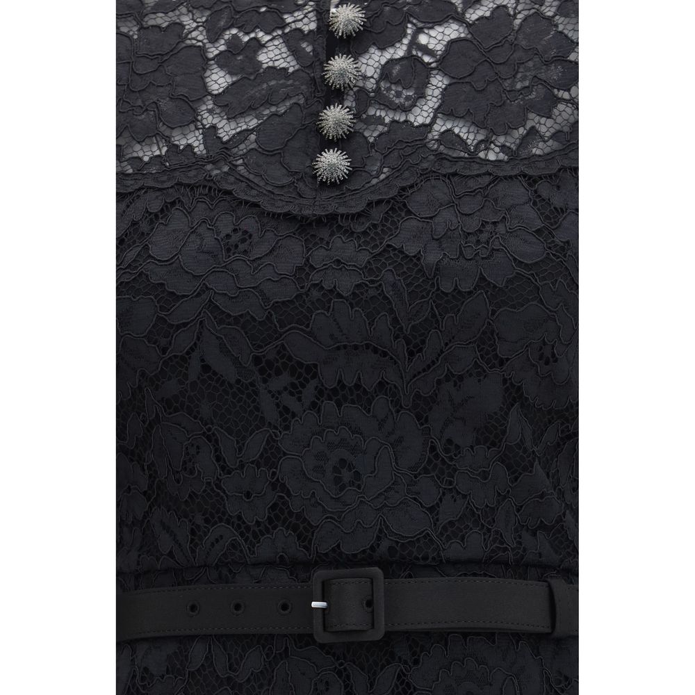 Self-Portrait Black Polyester Casual Dress | Regal Royce