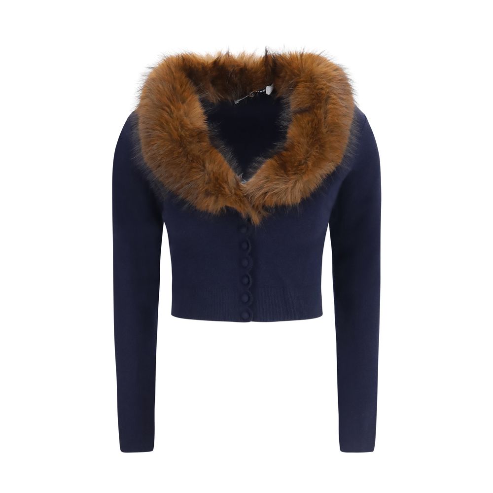Self-Portrait Blue Wool Oves Aries Cardigan | Regal Royce