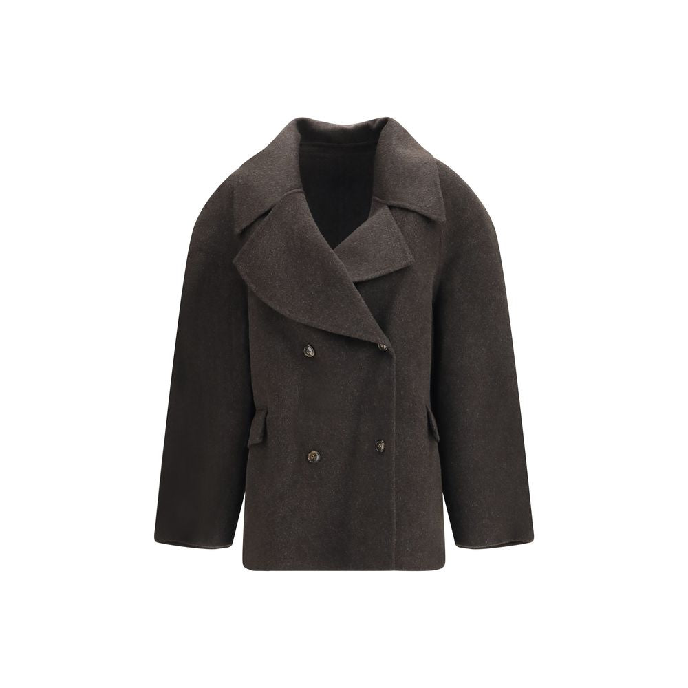 Loulou De Saison Brown Wool Oves Aries Full-Length Jacket | Regal Royce