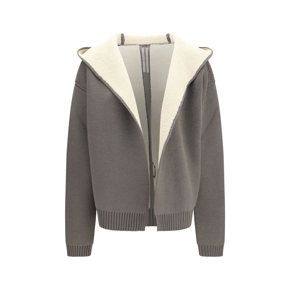 Rick Owens Gray Wool Oves Aries Hoodie | Regal Royce