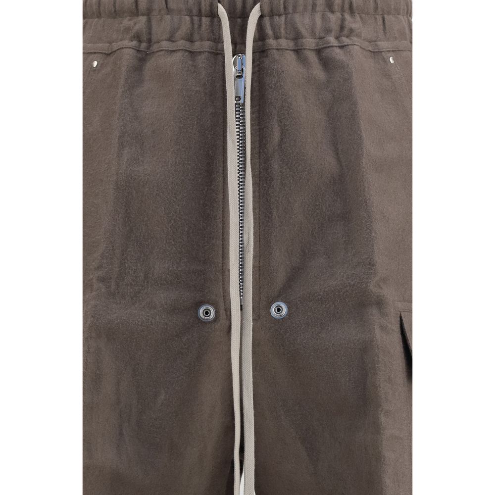 Rick Owens Gray Ramie Cargo Pants | Regal Royce
