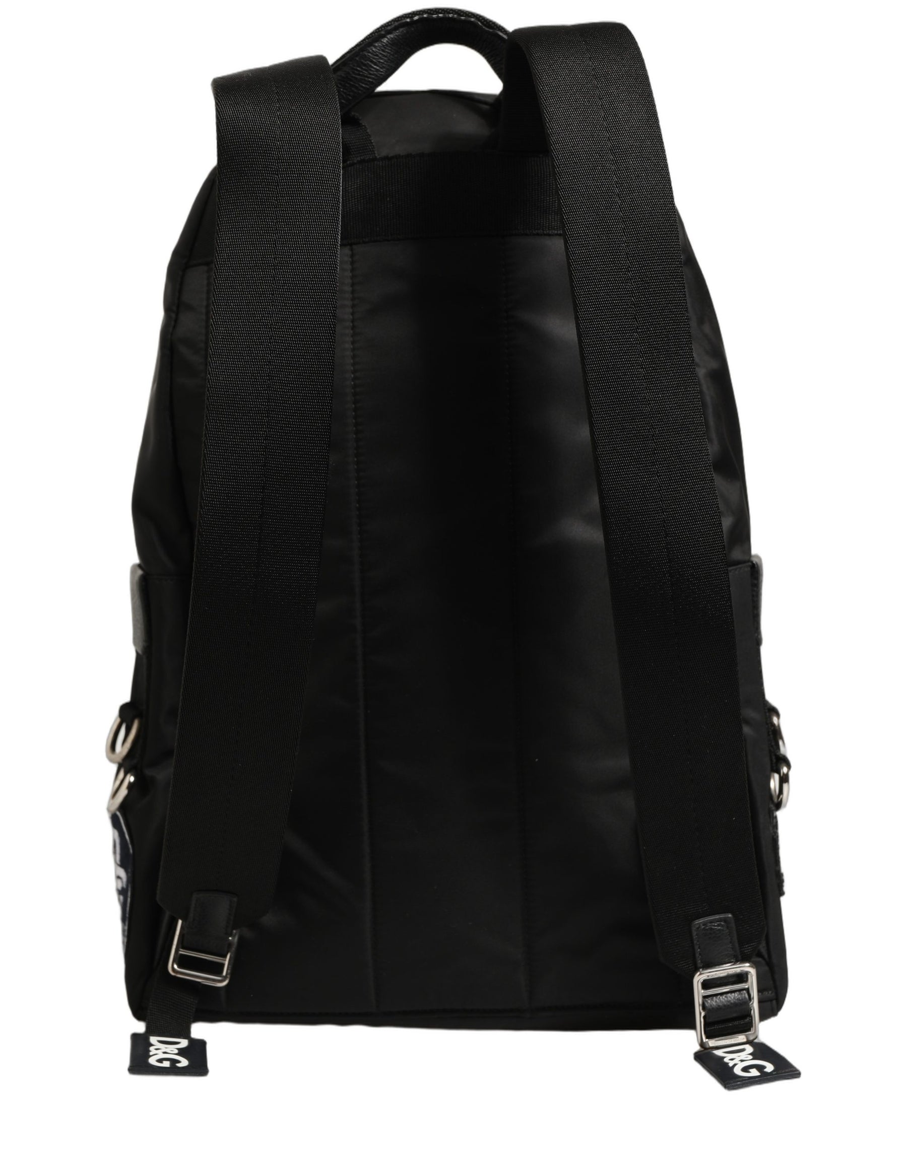 Dolce & Gabbana Men Black #DG LOVE Logo Patches Nylon Backpack Bag | Regal Royce