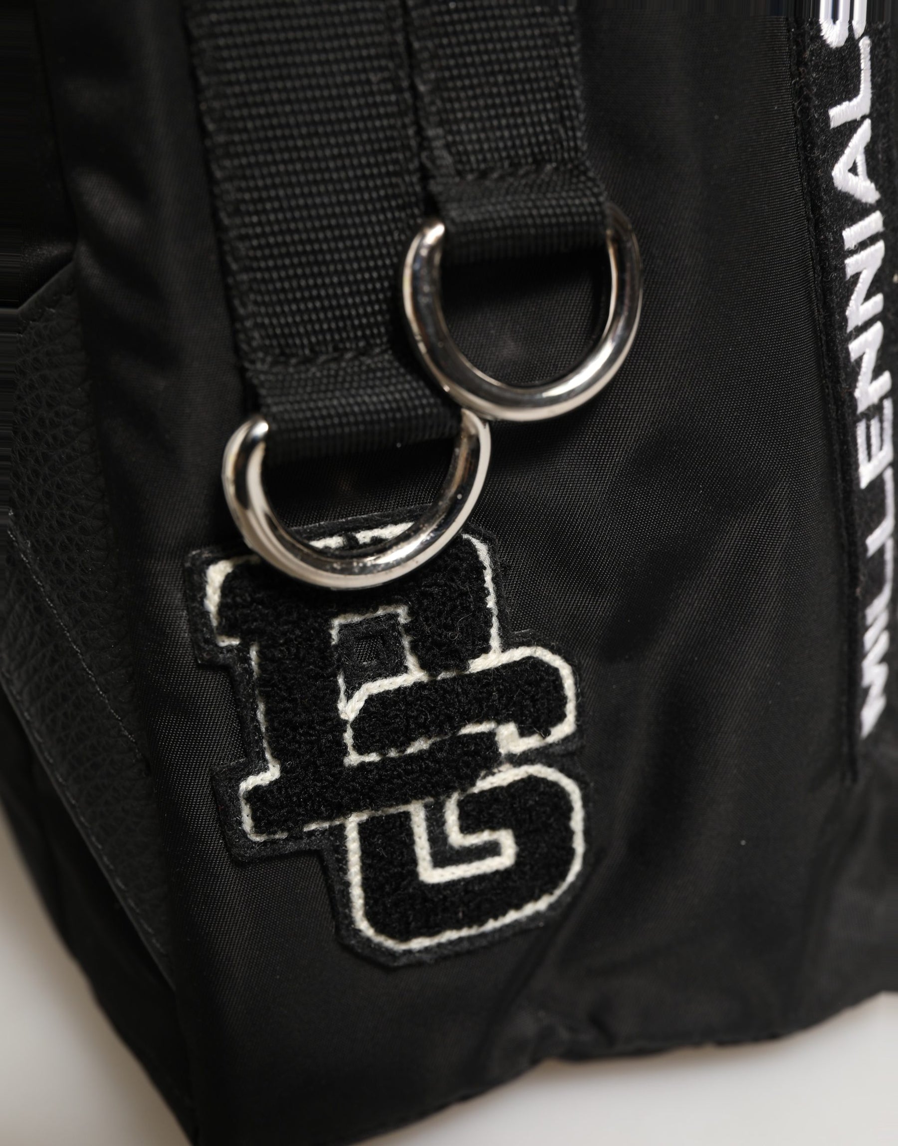 Dolce & Gabbana Men Black #DG LOVE Logo Patches Nylon Backpack Bag | Regal Royce