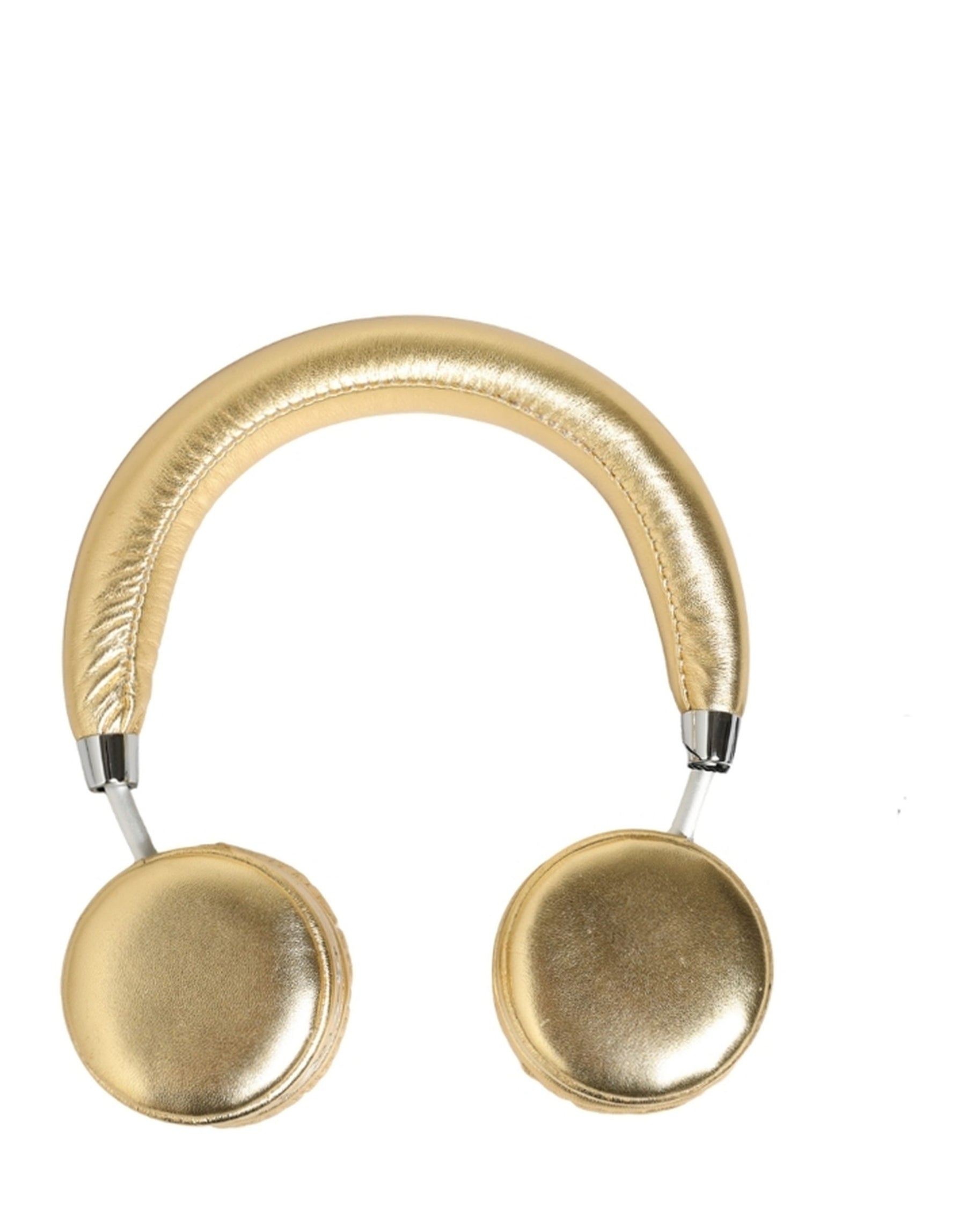 Dolce & Gabbana Women Gold Leather Wireless On-Ear Headset Headphones | Regal Royce