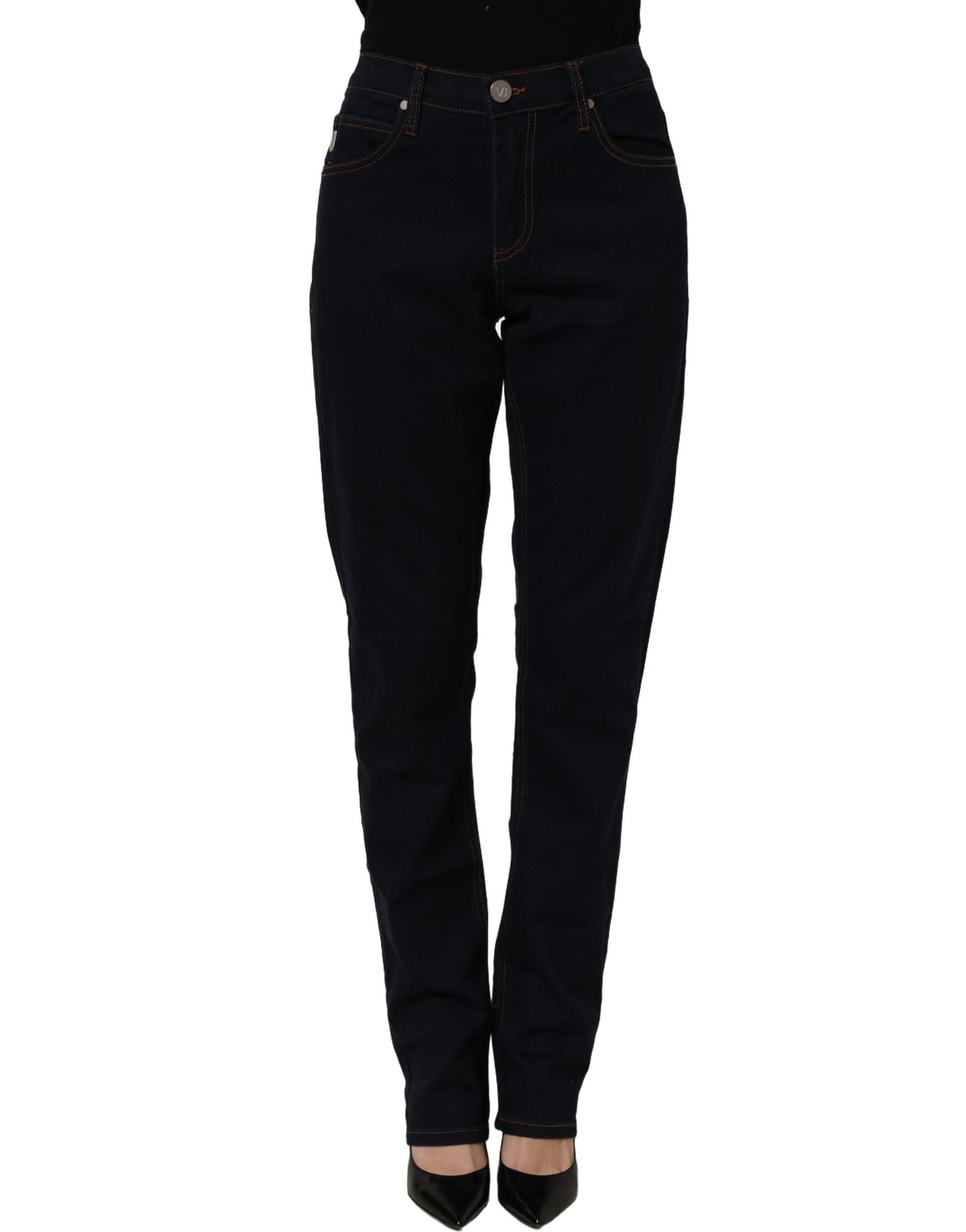 Versace Jeans Couture Blue High Waist Skinny Denim Trouser Jeans | Regal Royce