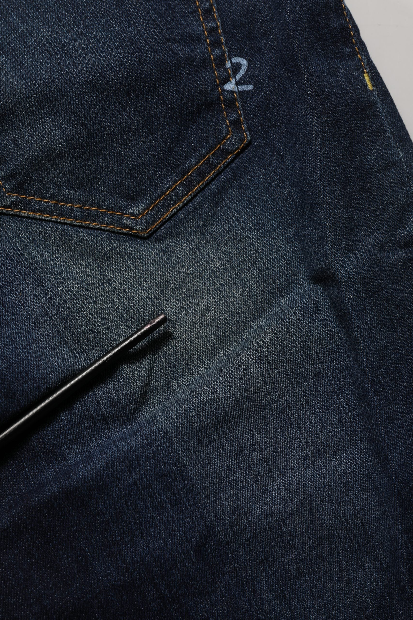 Two women in the world Dark Blue Washed Mid-Waisted Flared Denim Casual Jeans | Regal Royce