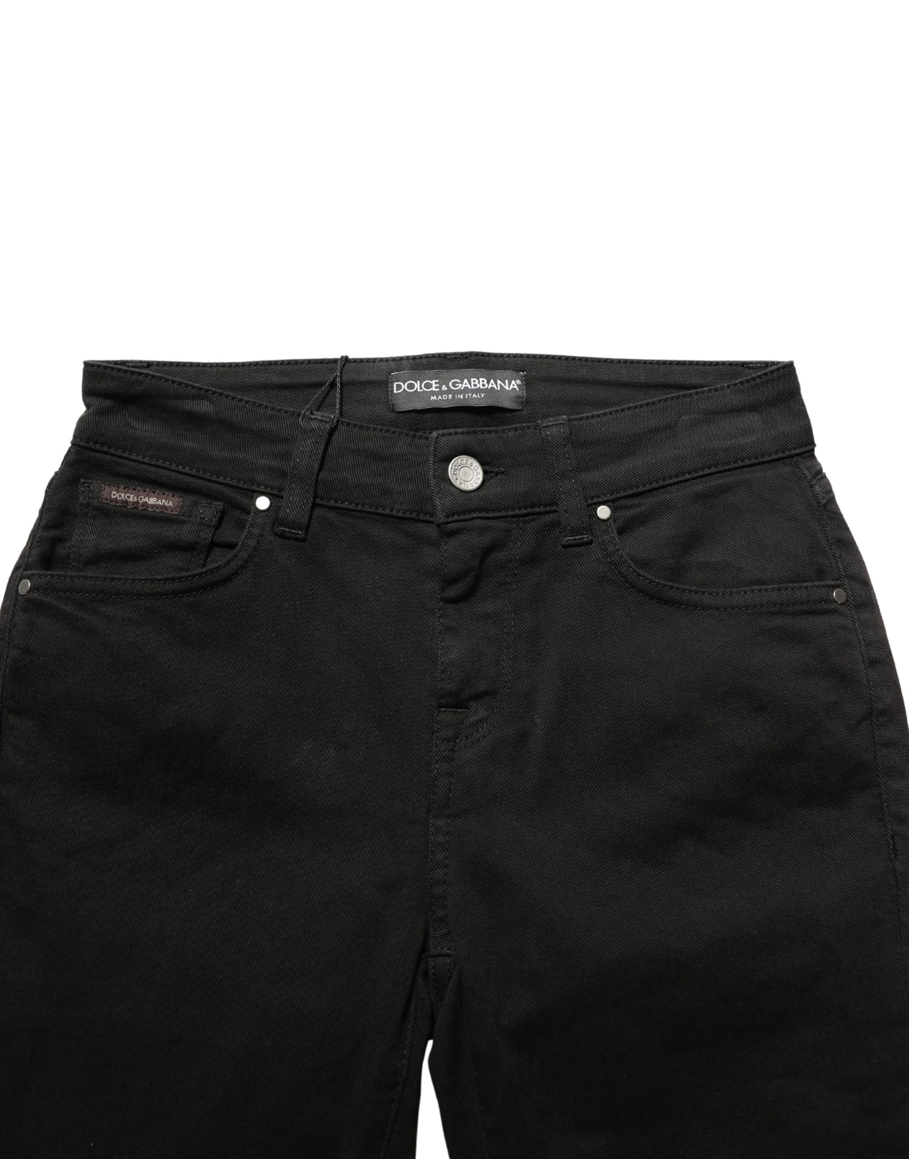 Dolce & Gabbana Black Cotton Stretch Skinny Denim Jeans | Regal Royce