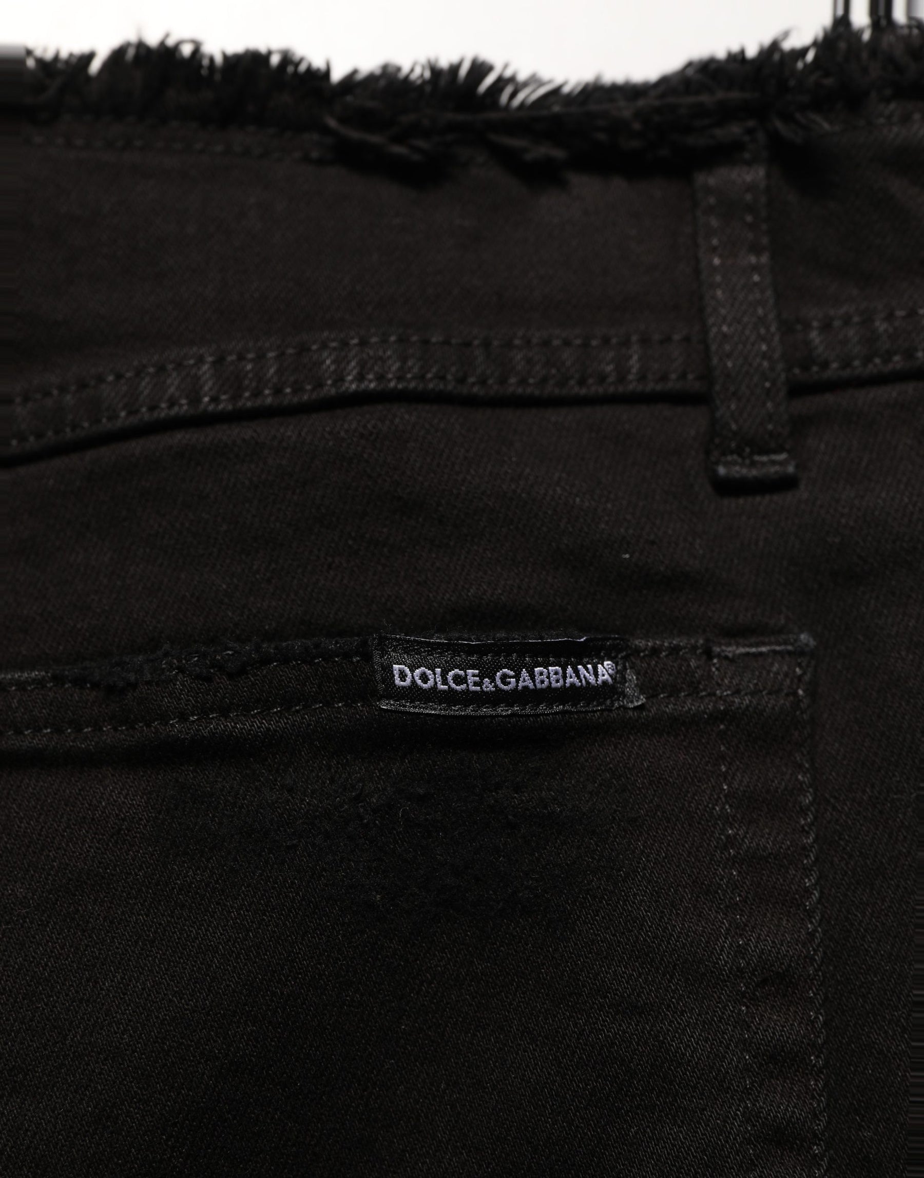 Dolce & Gabbana Black Cotton Skinny Denim Trouser Jeans | Regal Royce