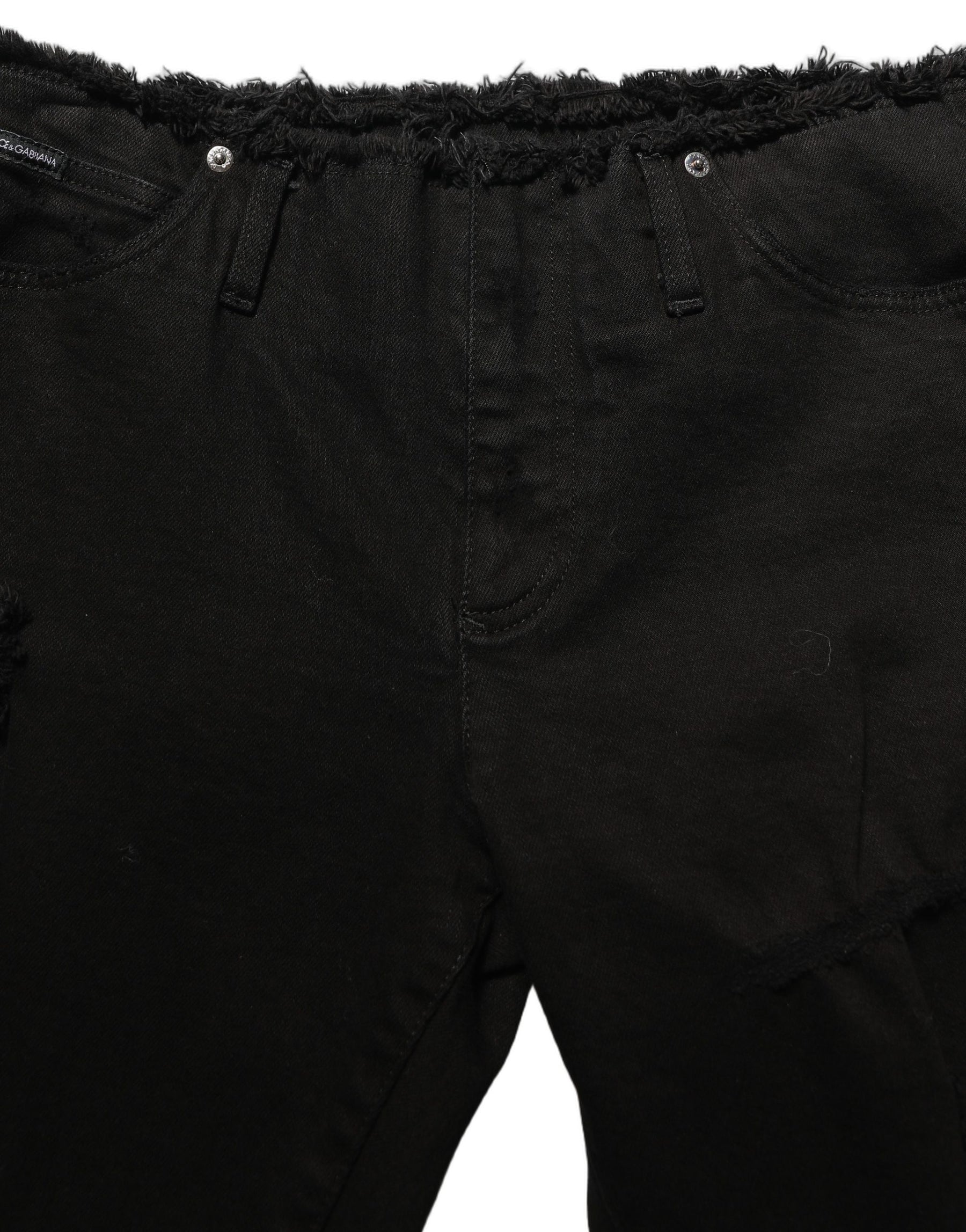 Dolce & Gabbana Black Cotton Skinny Denim Trouser Jeans | Regal Royce