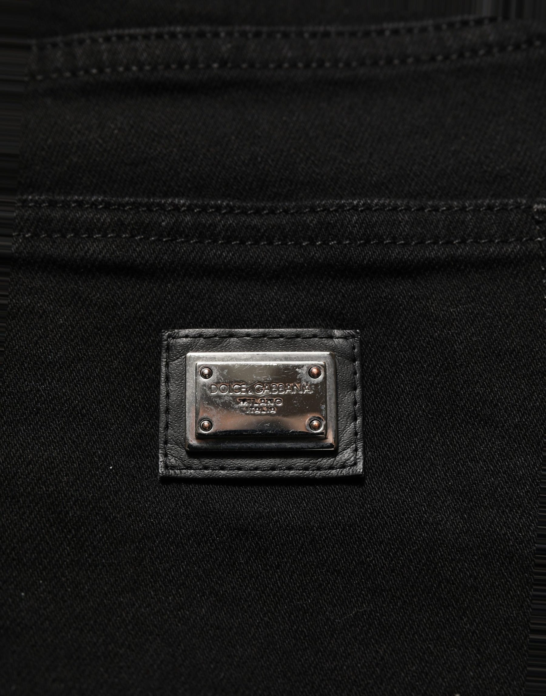 Dolce & Gabbana Black Cotton Stretch Skinny Denim Jeans | Regal Royce