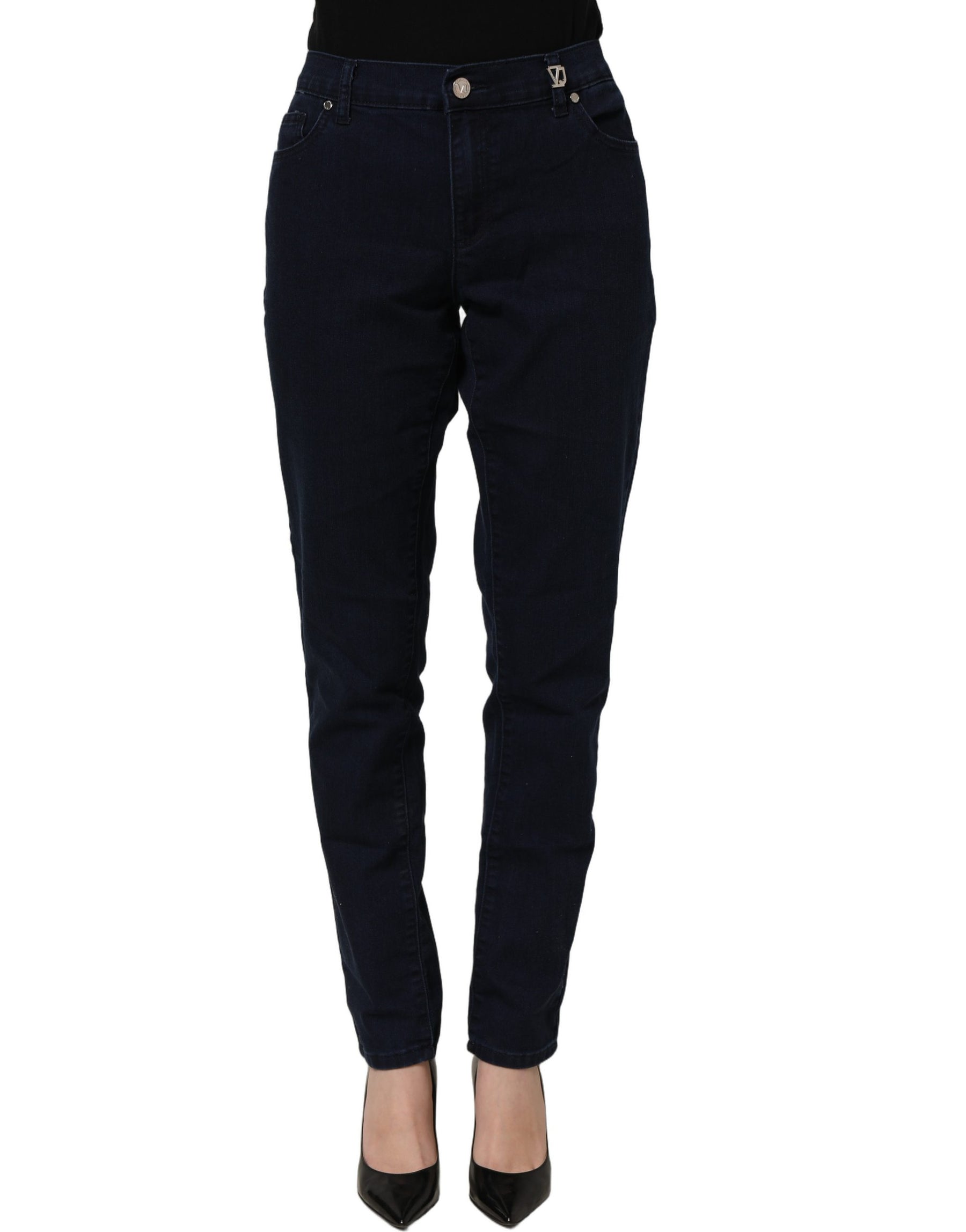Versace Jeans Couture Blue High Waist Skinny Denim Trouser Jeans | Regal Royce
