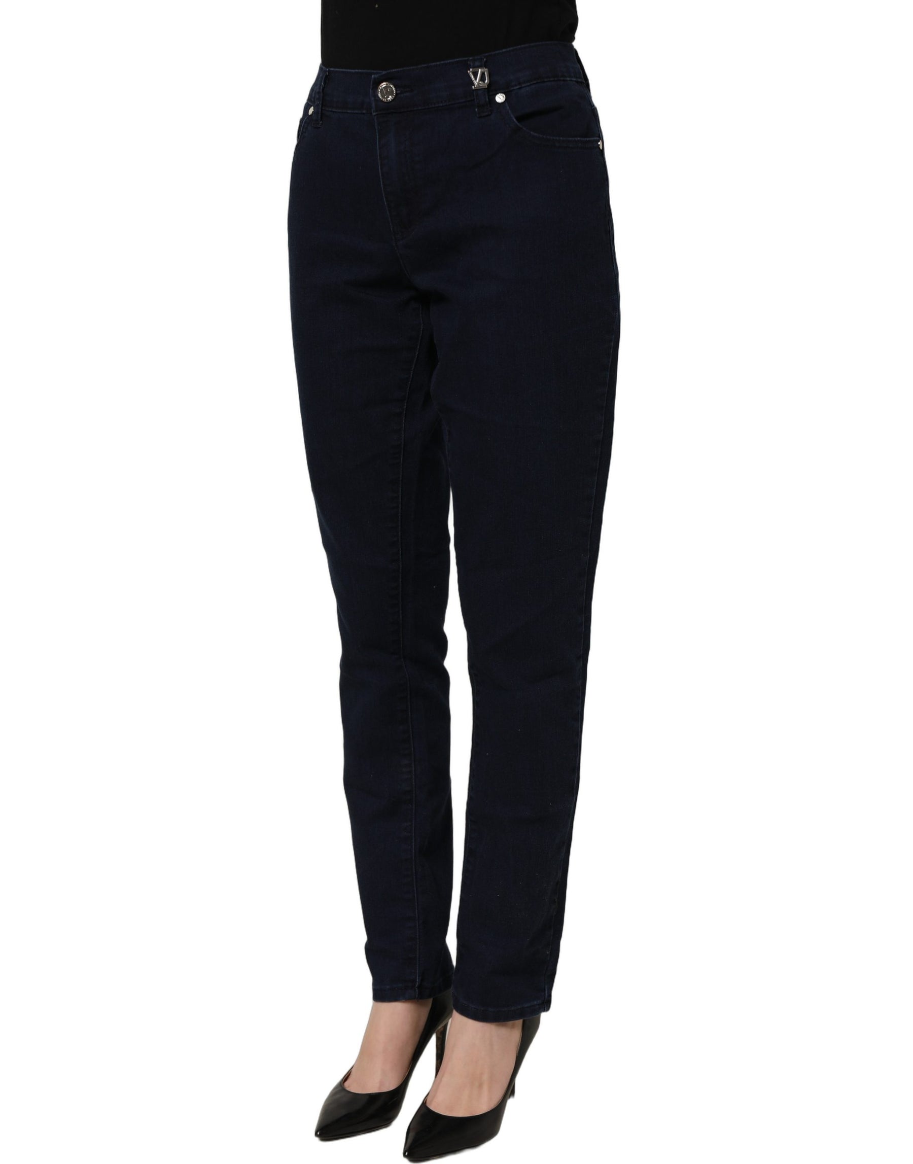 Versace Jeans Couture Blue High Waist Skinny Denim Trouser Jeans | Regal Royce