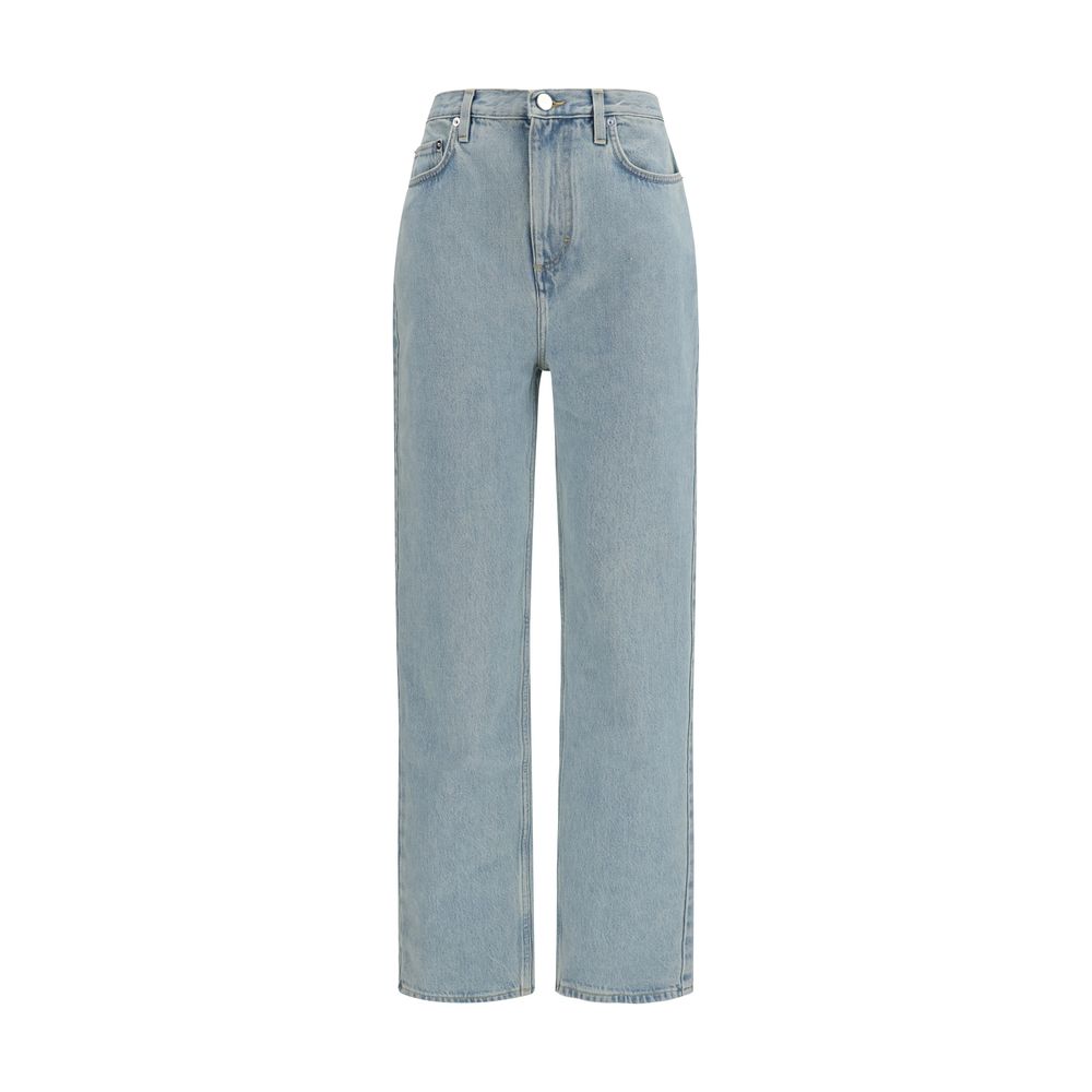 Loulou De Saison Blue Cotton Straight-Leg Jeans | Regal Royce