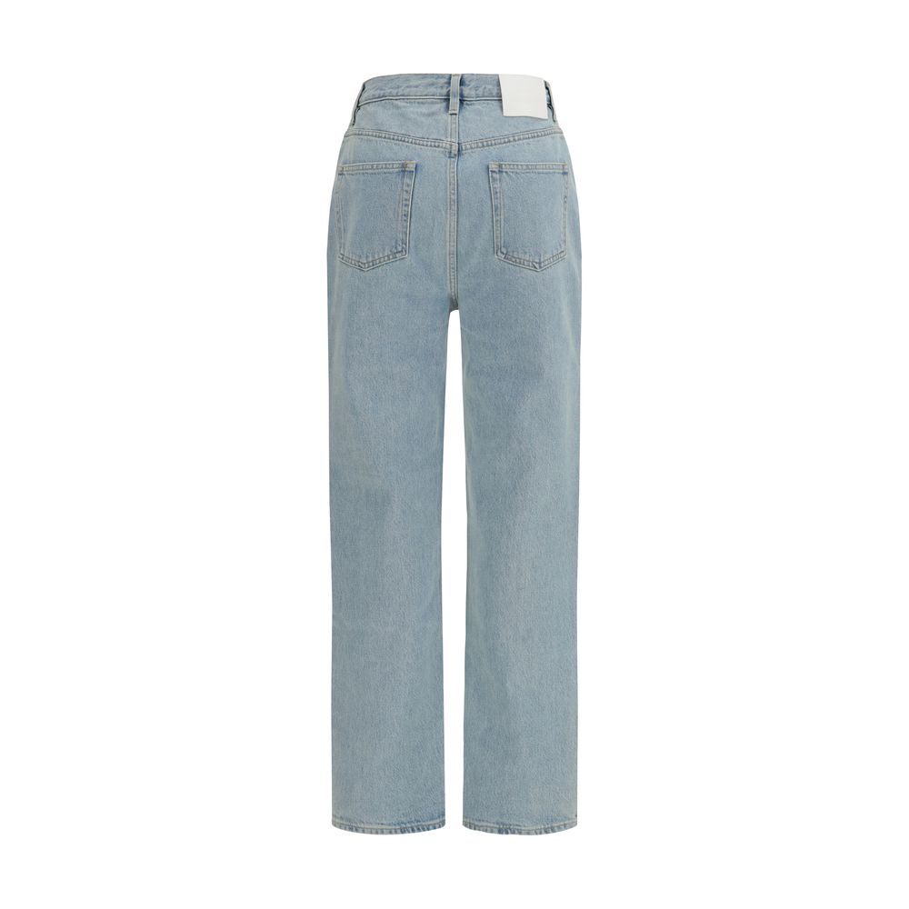 Loulou De Saison Blue Cotton Straight-Leg Jeans | Regal Royce