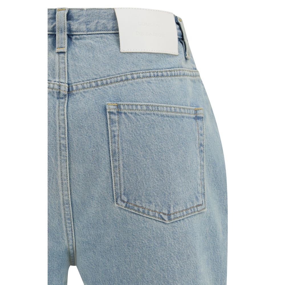 Loulou De Saison Blue Cotton Straight-Leg Jeans | Regal Royce