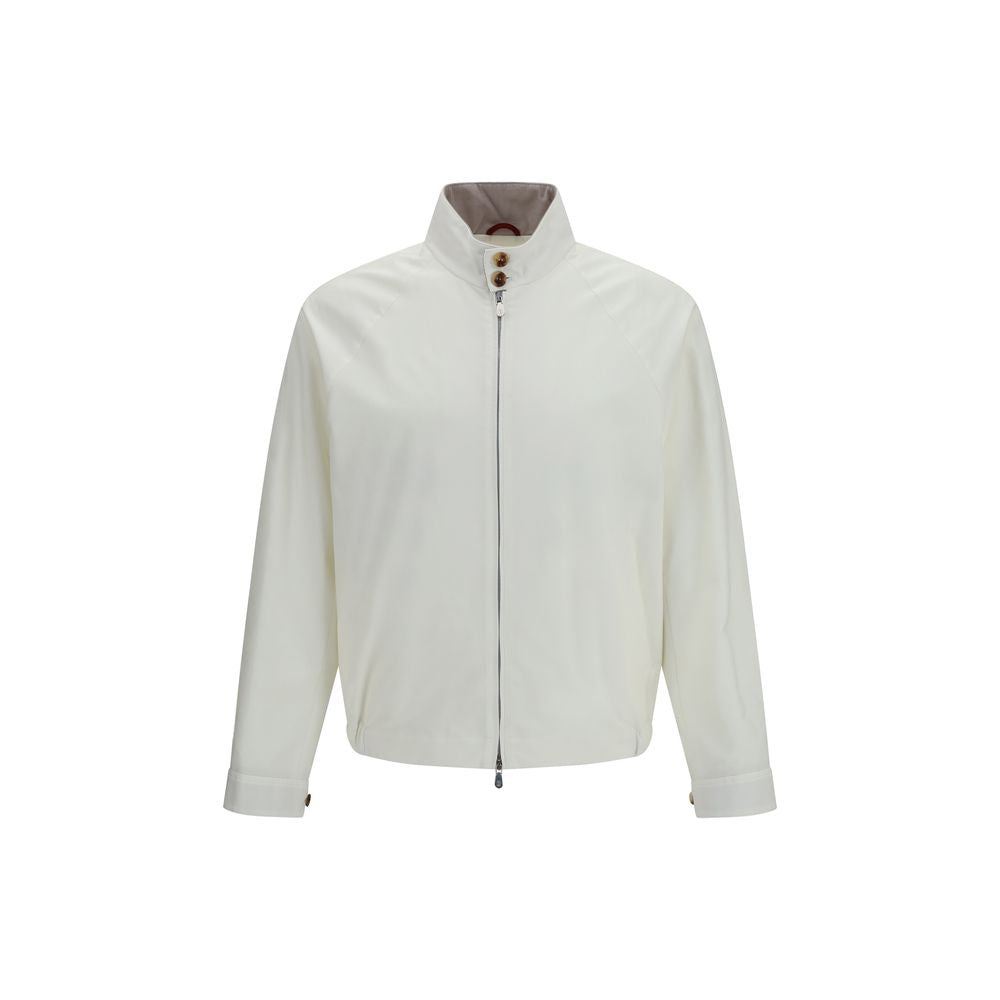 Brunello Cucinelli White Cotton Full-Length Jacket | Regal Royce