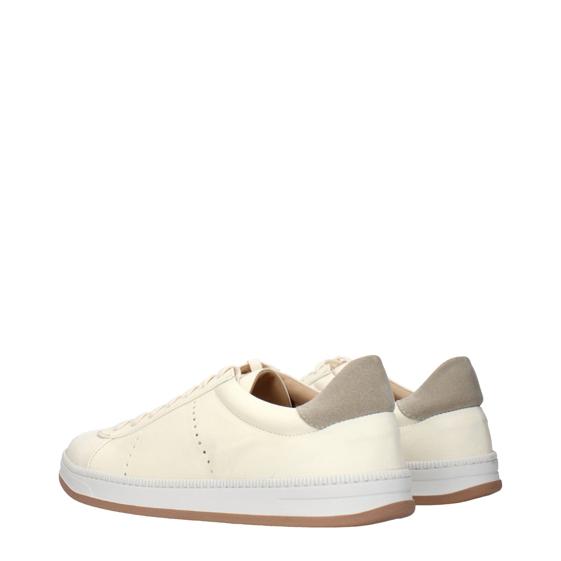 Eleventy Beige Leather Sneakers | Regal Royce
