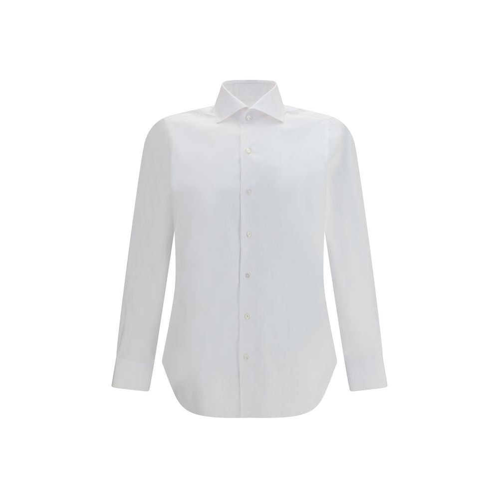 Finamore White Cotton Dress Shirt | Regal Royce