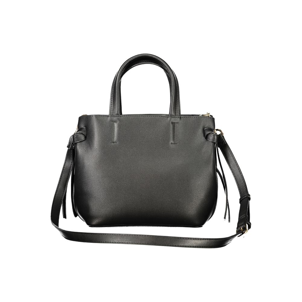 Mario Valentino Black Polyurethane Women's Bag | Regal Royce