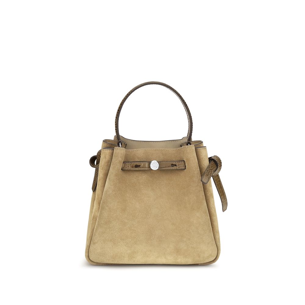 Tory Burch Beige Suede Leather Backet Bag | Regal Royce