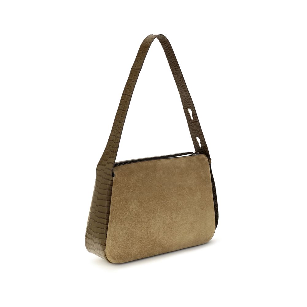 Tory Burch Beige Suede Leather Shoulder Bag | Regal Royce