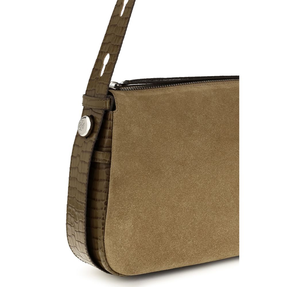 Tory Burch Beige Suede Leather Shoulder Bag | Regal Royce