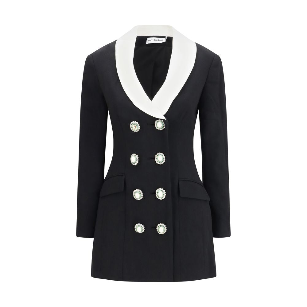 Self-Portrait Black Wool Oves Aries Blazer | Regal Royce
